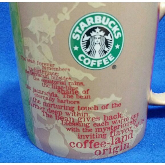 Starbucks 2006 Coffee Land Origin Bean Story Poem Africa Ceramic Coffee Mug 14oz - Picture 3 of 10